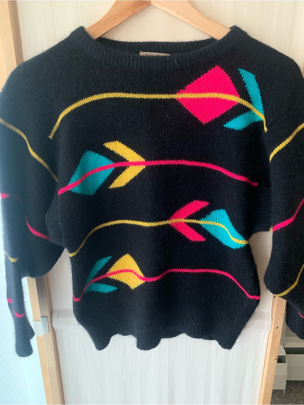 Jinx Small Black Sweater with Stripes
